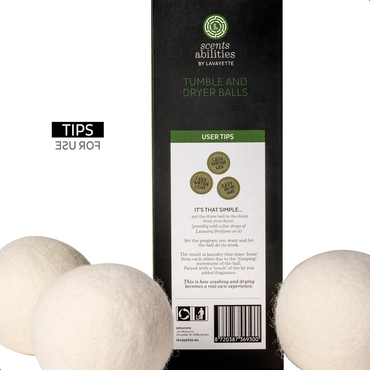 Lavayette XL wollen drogerballen 6st. - Lavayette